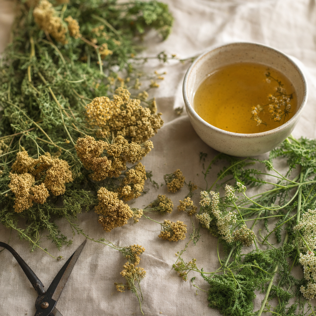 Herb Profile: Yarrow (Achillea millefolium) botanical guide image