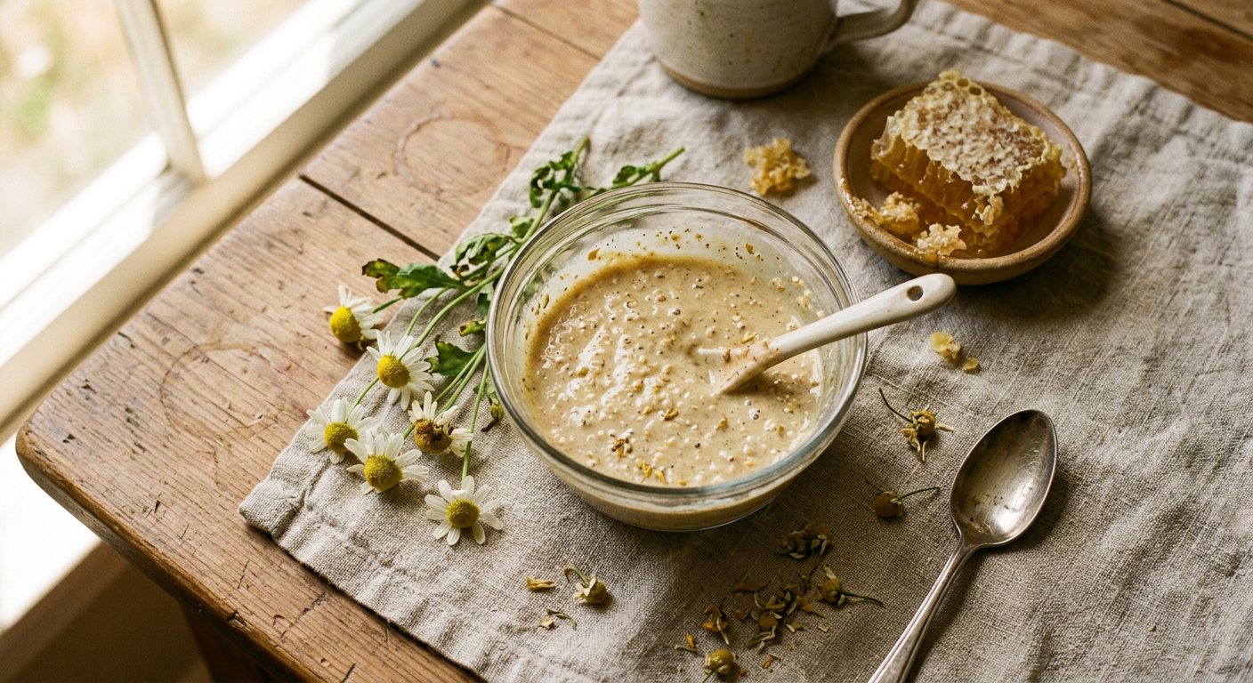 DIY Honey & Oat Face Mask for Sensitive Skin: A Gentle Tea Tree Alternative botanical guide image
