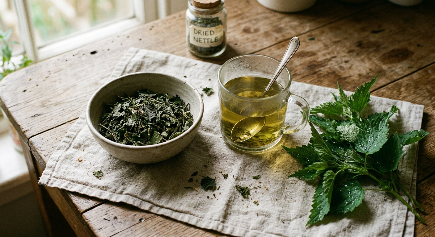 Ingredient Spotlight: Stinging Nettle — Nature's Golden Wellness Wonder botanical guide image